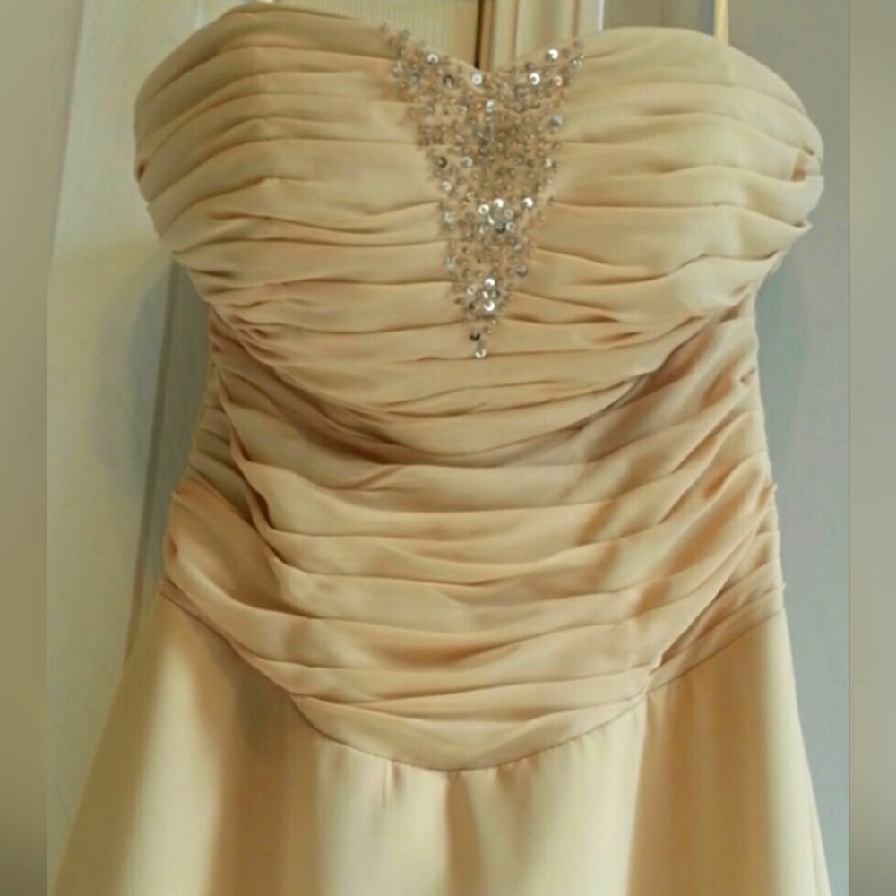 Dusty Blush Handmade Sweetheart Neckline Formal Gown - Picture 2 of 6